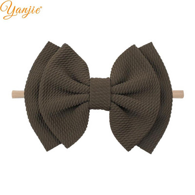 YANJIE 2023 New Arrival 6" Μαλλιά Φιόγκοι Νάιλον Κεφαλοδέτες Ύφασμα Elastic Baby Headband Αξεσουάρ μαλλιών για κορίτσια DIY Headwear Hairband