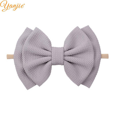 YANJIE 2023 New Arrival 6" Μαλλιά Φιόγκοι Νάιλον Κεφαλοδέτες Ύφασμα Elastic Baby Headband Αξεσουάρ μαλλιών για κορίτσια DIY Headwear Hairband
