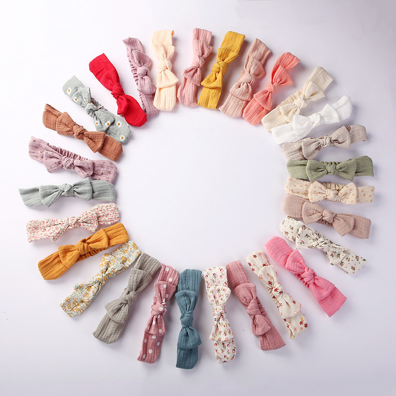 3gab. Meiteņu galvassegas Komplekts Bow Mezgls Galvas aptinējs Pārsējs Bērniem Maziem bērniem Galvassegas Matu lente Zīdaiņu jaundzimušo matu aksesuāri