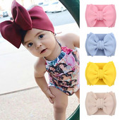 7`` Big Double Layer Puff Hair Bows Headband for Kids New Fashion Spring Elastic Headwrap Girls Cute Hair Accessories Χονδρική