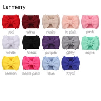 7\'\' Big Double Layer Puff Hair Bows Headband for Kids New Fashion Spring Elastic Headwrap Girls Cute Hair Accessories Χονδρική