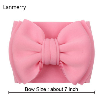 7\'\' Big Double Layer Puff Hair Bows Headband for Kids New Fashion Spring Elastic Headwrap Girls Cute Hair Accessories Χονδρική