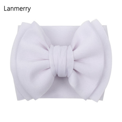 7`` Big Double Layer Puff Hair Bows Headband for Kids New Fashion Spring Elastic Headwrap Girls Cute Hair Accessories Χονδρική
