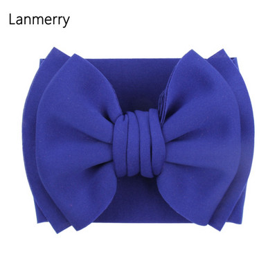 7`` Big Double Layer Puff Hair Bows Headband for Kids New Fashion Spring Elastic Headwrap Girls Cute Hair Accessories Χονδρική