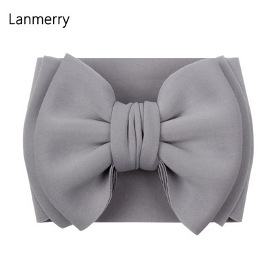 7`` Big Double Layer Puff Hair Bows Headband for Kids New Fashion Spring Elastic Headwrap Girls Cute Hair Accessories Χονδρική