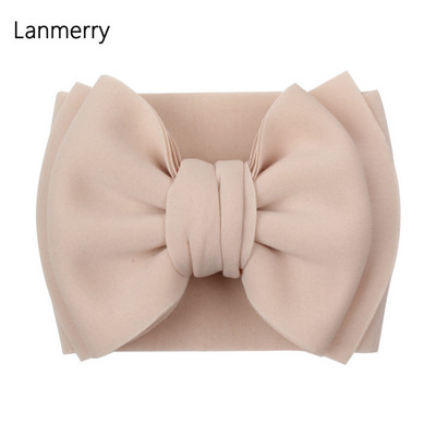 7`` Big Double Layer Puff Hair Bows Headband for Kids New Fashion Spring Elastic Headwrap Girls Cute Hair Accessories Χονδρική