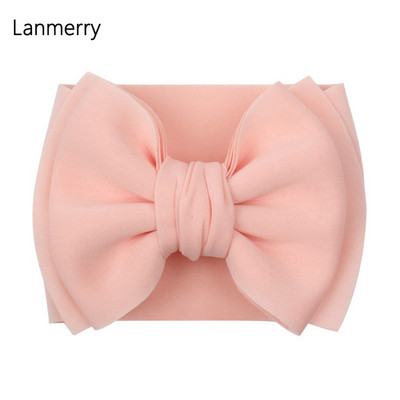 7`` Big Double Layer Puff Hair Bows Headband for Kids New Fashion Spring Elastic Headwrap Girls Cute Hair Accessories Χονδρική