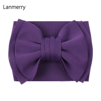 7`` Big Double Layer Puff Hair Bows Headband for Kids New Fashion Spring Elastic Headwrap Girls Cute Hair Accessories Χονδρική