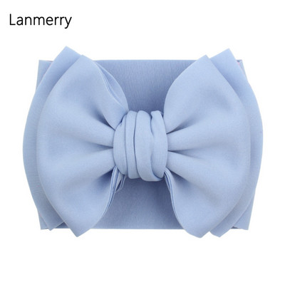 7`` Big Double Layer Puff Hair Bows Headband for Kids New Fashion Spring Elastic Headwrap Girls Cute Hair Accessories Χονδρική