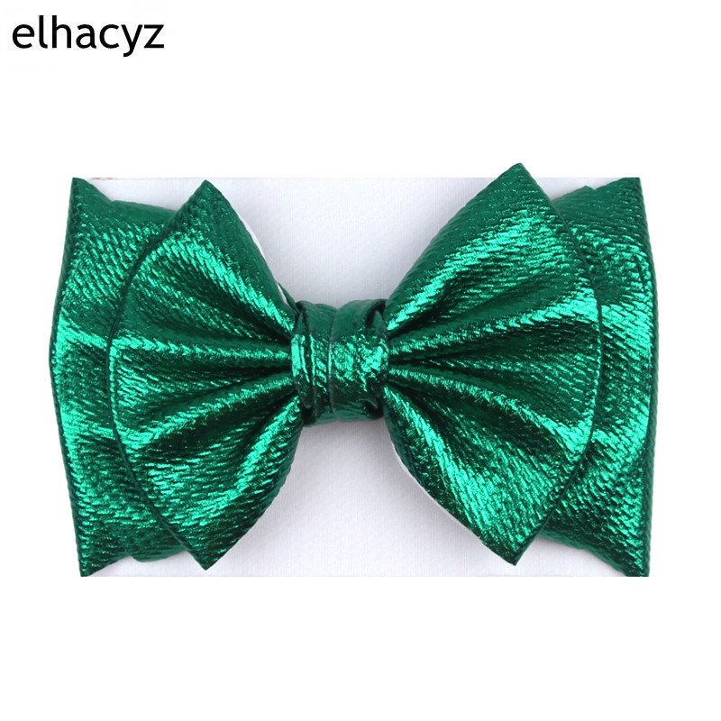 2024 ΝΕΟ 7`` Μεγάλο 7`` Φιόγκο κεφαλής Glitter Μεταλλικό Φιόγκο Turban Trendy Bullet υφασμάτινη ζώνη μαλλιών Παιδικά αξεσουάρ μαλλιών