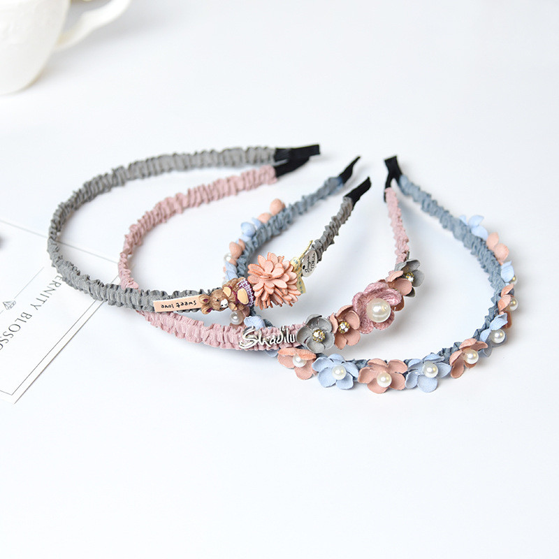 Koreai virágos fejpánt lányoknak strasszkoronás hajpántok kiváló minőségű női és lányos hajkiegészítők parti kézzel készített ékszerek