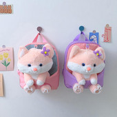 Plišani ruksak s plišanim mačkama s plišanim mačkama i uklonjivim ruksakom s plišanim mačkama za djevojčice, modni mini ženski ruksak