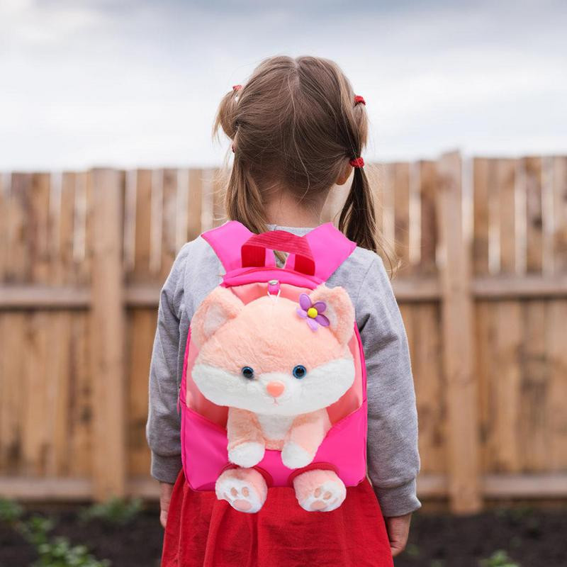 Plišani ruksak s plišanim mačkama s plišanim mačkama i uklonjivim ruksakom s plišanim mačkama za djevojčice, modni mini ženski ruksak