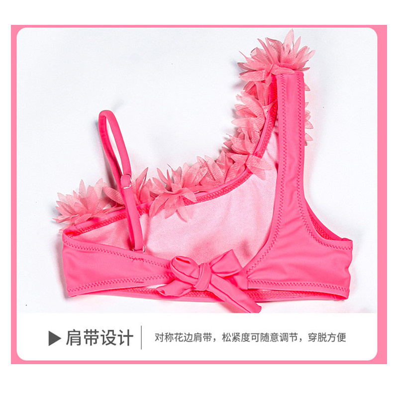 2024. gada jauni meiteņu peldkostīmi, bērnu volāni, jauki topi Šorti bikini komplekti bērniem vasaras rozā peldkostīms pusaudžu saldais pludmales apģērbs