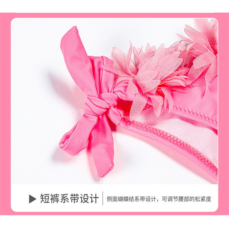 2024. gada jauni meiteņu peldkostīmi, bērnu volāni, jauki topi Šorti bikini komplekti bērniem vasaras rozā peldkostīms pusaudžu saldais pludmales apģērbs