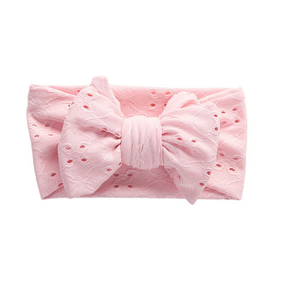 Újszülött hajgumi, hímzett csipke üreges lyukú sztreccs masni fejpánt fotó kellékek születésnapi ajándék