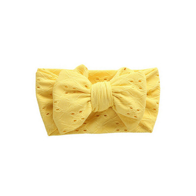 Újszülött hajgumi, hímzett csipke üreges lyukú sztreccs masni fejpánt fotó kellékek születésnapi ajándék