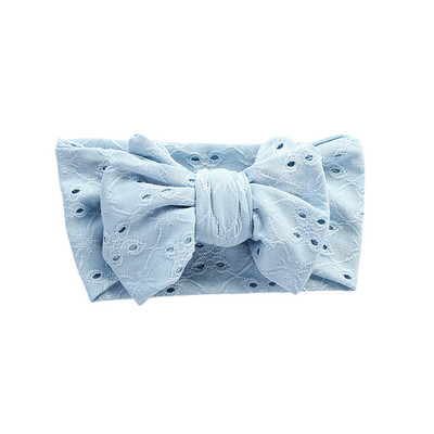 Újszülött hajgumi, hímzett csipke üreges lyukú sztreccs masni fejpánt fotó kellékek születésnapi ajándék