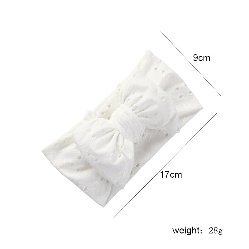 Újszülött hajgumi, hímzett csipke üreges lyukú sztreccs masni fejpánt fotó kellékek születésnapi ajándék