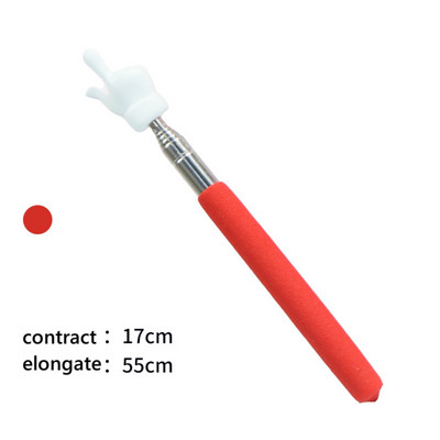 Ištraukiamas mokytojo rodyklės piršto dizainas, nerūdijančio plieno teleskopinis mokyklinis rodyklė, skirtas mokytojui klasėje