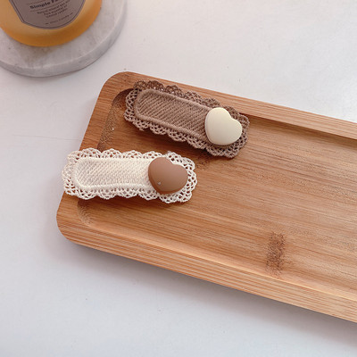 2 DB/Szett Aranyos kötött hajtűk Lányoknak Rajzfilm Virágok Csíkcsomó Dekoratív Hajkapcsok Gyermek BB Clipek Hajkiegészítők