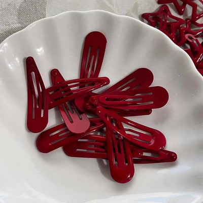 10 kom/lot nove kopče s crvenom zvijezdom za djevojčice, ukosnice u obliku kapi vode, crne ukosnice, ženske srebrne kopče za kosu, dodaci