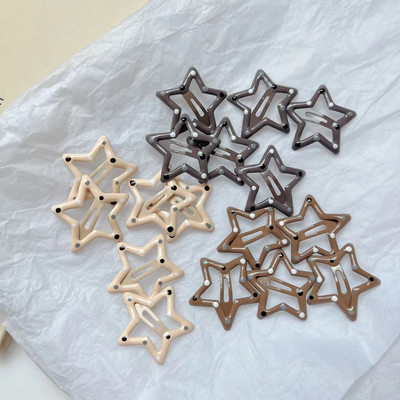 10 kom/lot nove kopče s crvenom zvijezdom za djevojčice, ukosnice u obliku kapi vode, crne ukosnice, ženske srebrne kopče za kosu, dodaci