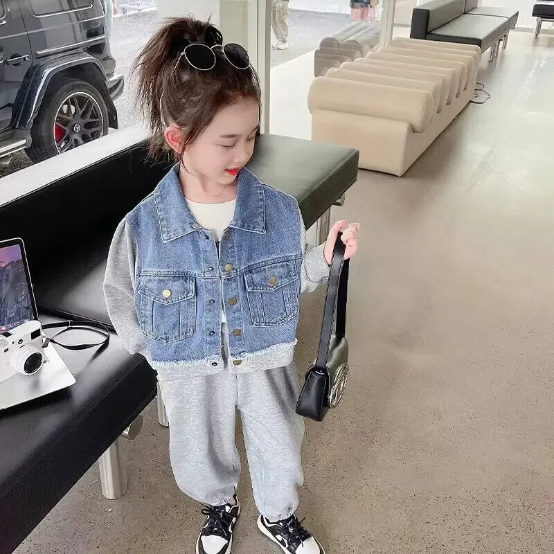 Lányok ruhakészletekTréningruha póló+nadrág hosszú ujjú felsők Gyerekek alkalmi ruházati öltönyök