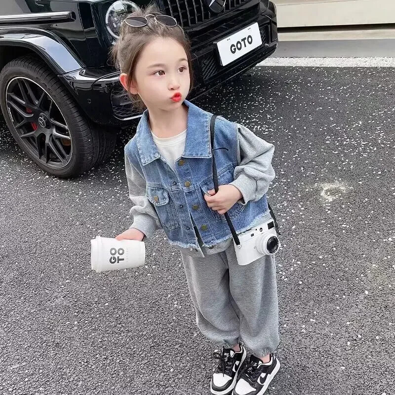 Lányok ruhakészletekTréningruha póló+nadrág hosszú ujjú felsők Gyerekek alkalmi ruházati öltönyök