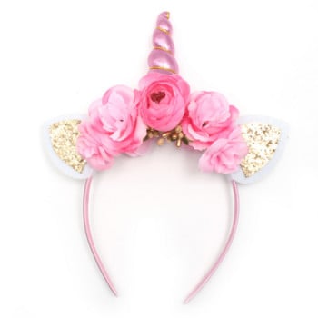 Unicorn 1st Birthday Girl Headband Baby Shower Party Kids Hair Hoop Hairbands Accessories Unicorn Party Decor Headwear