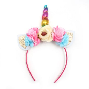 Unicorn 1st Birthday Girl Headband Baby Shower Party Kids Hair Hoop Hairbands Accessories Unicorn Party Decor Headwear