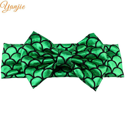 YANJIE 2024 haj masni fejpánt 5" flitter masni csillogó sellő elasztikus fejfedő haj kiegészítők gyerekeknek hajpánt