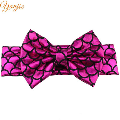 YANJIE 2024 haj masni fejpánt 5" flitter masni csillogó sellő elasztikus fejfedő haj kiegészítők gyerekeknek hajpánt