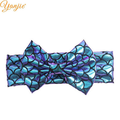 YANJIE 2024 haj masni fejpánt 5" flitter masni csillogó sellő elasztikus fejfedő haj kiegészítők gyerekeknek hajpánt