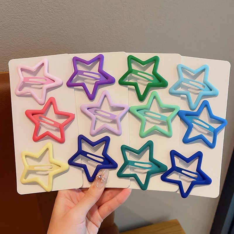 Erős hajkiegészítők Csillag hajcsatok Hercegnős stílusú Gyerek hajtűk Vágott csillag alakú Csúszásgátló, feszes lány haj