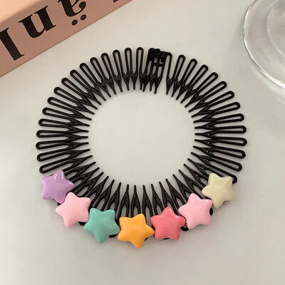 Rajzfilm Aranyos Csillag Hajtű Gyerek frufru Törött haj Betét Fésű Hajtű Lányok Gyerek Cukorka Szín Édes Haj karika Kiegészítők