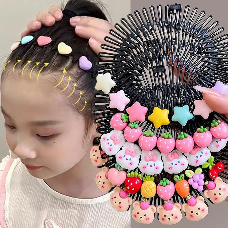 Rajzfilm Aranyos Csillag Hajtű Gyerek frufru Törött haj Betét Fésű Hajtű Lányok Gyerek Cukorka Szín Édes Haj karika Kiegészítők