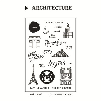 1 kom prozirnih markica s različitim uzorcima, albumi za albume, papirnate čestitke, DIY dnevnik rukotvorina, silikonske brtve