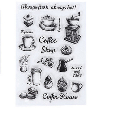 Japán átlátszó szilikon pecsét retro ikon DIY fotóalbum kártya kézi számla bélyegek bélyegek scrapbooking dekorátornak