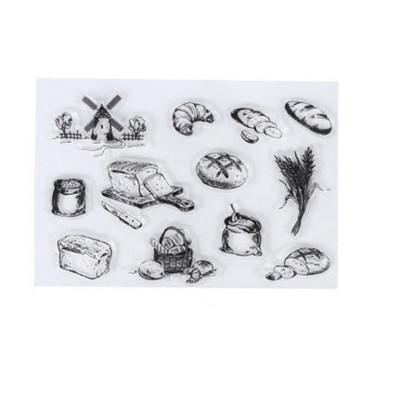 Japán átlátszó szilikon pecsét retro ikon DIY fotóalbum kártya kézi számla bélyegek bélyegek scrapbooking dekorátornak