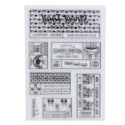 Japán átlátszó szilikon pecsét retro ikon DIY fotóalbum kártya kézi számla bélyegek bélyegek scrapbooking dekorátornak