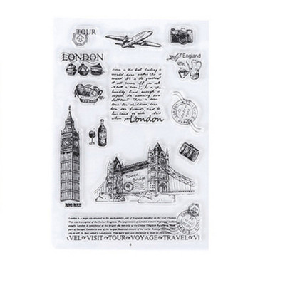 Japán átlátszó szilikon pecsét retro ikon DIY fotóalbum kártya kézi számla bélyegek bélyegek scrapbooking dekorátornak