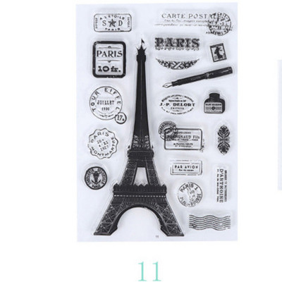 Japán átlátszó szilikon pecsét retro ikon DIY fotóalbum kártya kézi számla bélyegek bélyegek scrapbooking dekorátornak