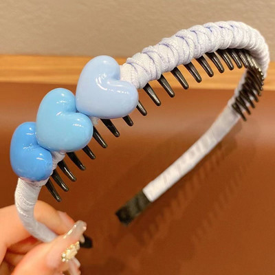 Új lány fejpánt Aranyos szerelmes szív virág fogazott hajpántok gyerekeknek gyerekeknek szép haj Díszítés hajkarikák divatos hajkiegészítők