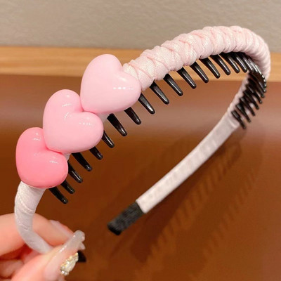 Új lány fejpánt Aranyos szerelmes szív virág fogazott hajpántok gyerekeknek gyerekeknek szép haj Díszítés hajkarikák divatos hajkiegészítők