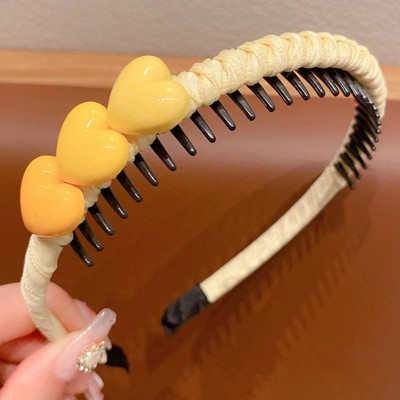 Új lány fejpánt Aranyos szerelmes szív virág fogazott hajpántok gyerekeknek gyerekeknek szép haj Díszítés hajkarikák divatos hajkiegészítők