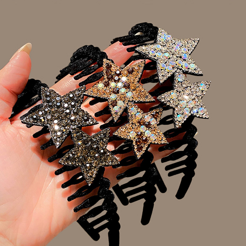 2023-as divatos csillogó lány hajgumik Aranyos színű hajpántok Szép masni csillagok fejpántok nőknek ajándékok hajkiegészítők