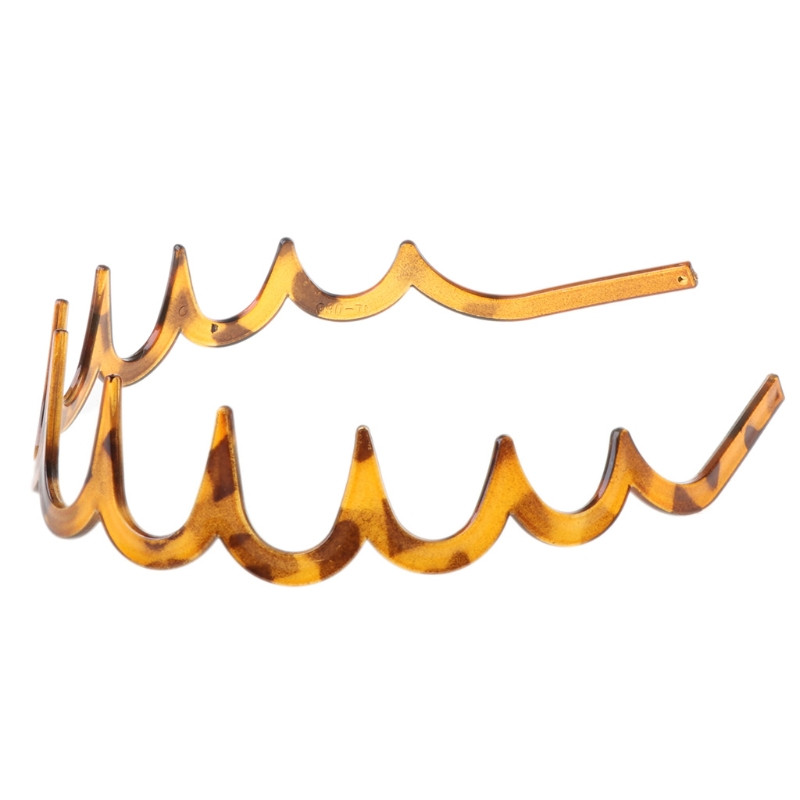 Női lányok cikcakk cápa hosszú fogú hajkarika műanyag gyanta csúszásmentes hullámos fésűs fejpánt fejfedők barkácsolással formázó kiegészítők