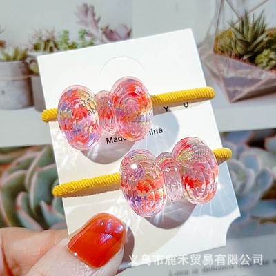 Bling Juukseaksessuaarid Tüdrukutele Laserlitrid Lillelised juukserõngad Para El Pelo Sädelevad peapaelad Elastsed juuksepaelad 머리끈