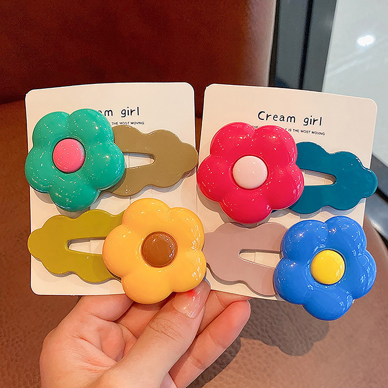 Lányok frufru klip koreai változata a baba haj kiegészítők fejdísz lányok haj kártya nem árt a haj virág haj klip